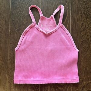 Pink Free People Happiness Runs Crop Tank